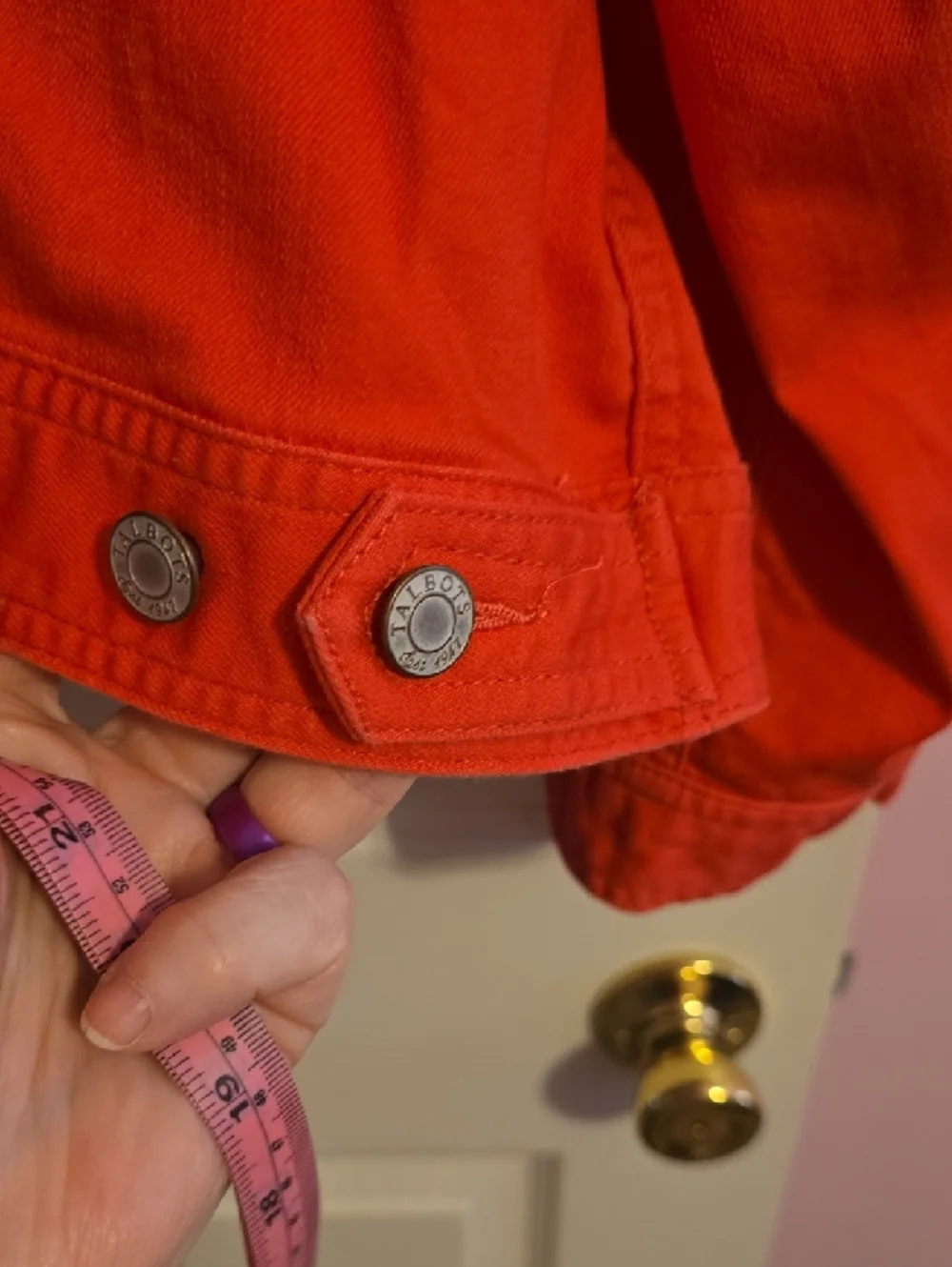 Talbots Coral-Pink‎ Denim Jacket